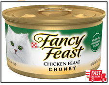 24-Pack Purina Fancy Feast Adult Canned Wet Cat Food Chicken Feast Chunky 3oz