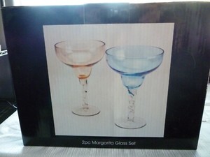 MARGARITA GLASSES/SET OF 2/NEW IN BOX