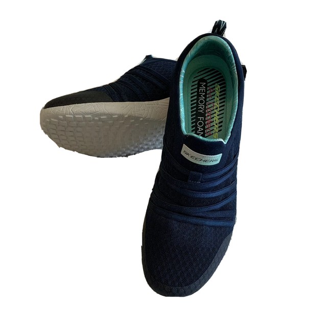 navy blue slip on tennis shoes