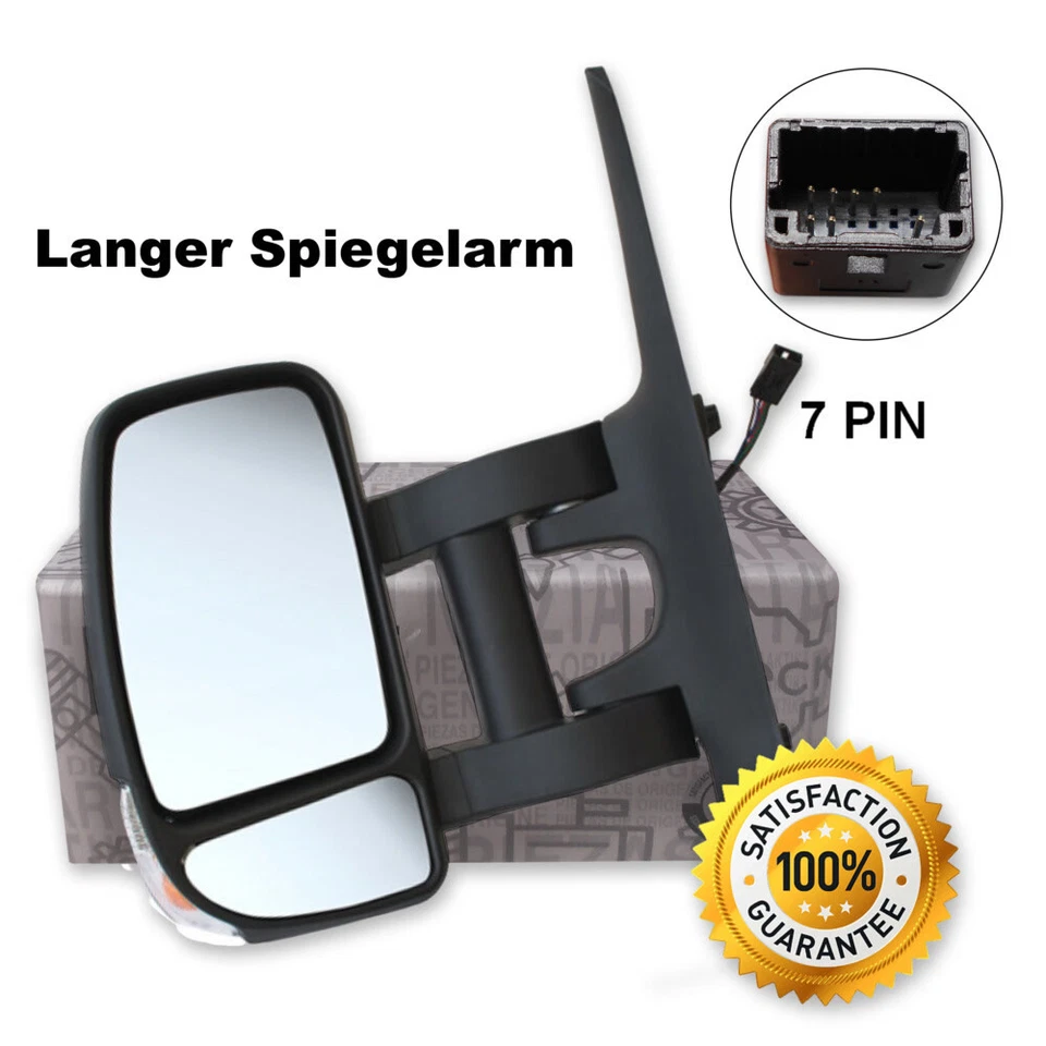 AUßENSPIEGEL SPIEGEL ELEKTRISCH RENAULT MASTER 3 III OPEL MOVANO LINKS LANGER