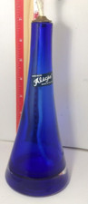 Vintage Alicja Poland Cobalt Blue Cased Glass oil lamp clean
