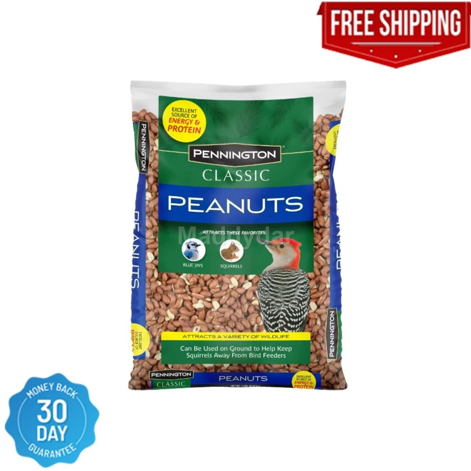 Pennington Shelled Peanuts Wildlife and Wild Bird Food, 5 lb. Bag