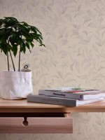Vliestapete Blattmuster Struktur Floral Aquarell Beige Grau 38962-5 (4,06€/1Qm)