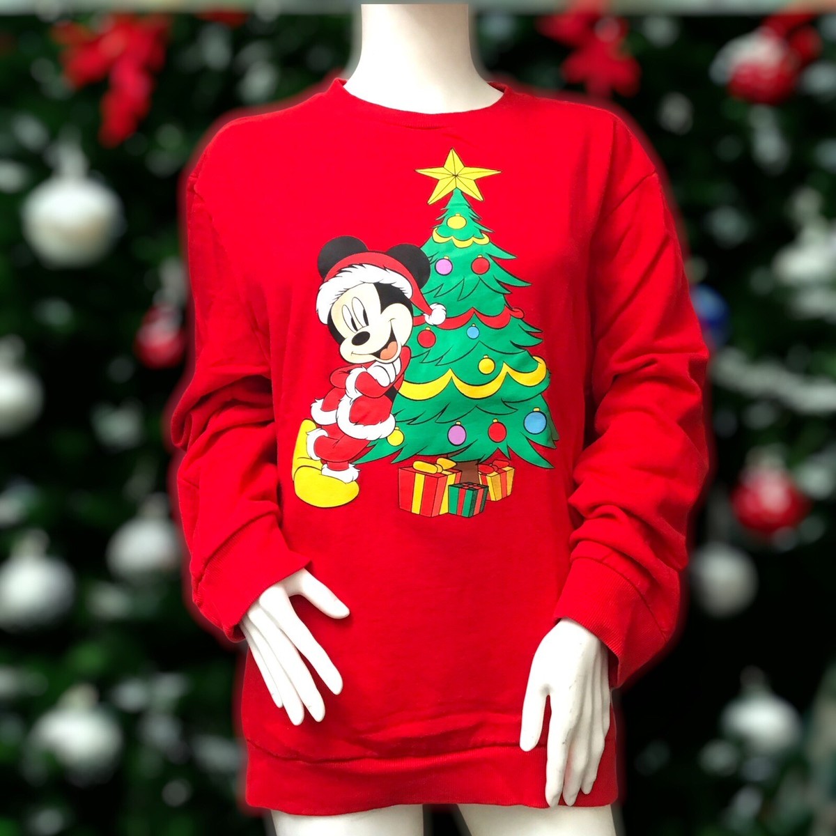 Light Up Mens Disney Christmas Sweater Light Up Ugly Holiday