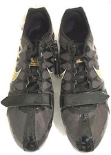Nike Sprint Zoom Rival S Track and Field Black and Gold Shoes Size Us 10.5 New