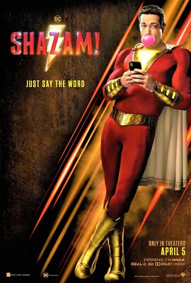 Shazam! Movie Poster DC comics Warner Brothers Studios Zachary
