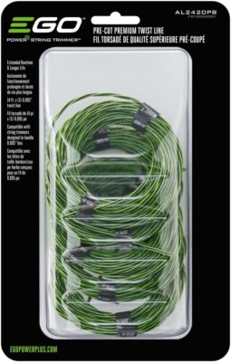 EGO AL2420PB 14' x 5 Pre-Cut Premium Twist Line for EGO String Trimmers
