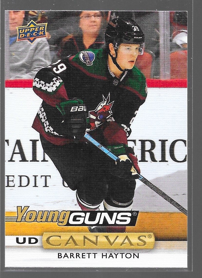 19/20 Upper Deck Canvas Young Guns Rookie Barrett Hayton C222 Coyotes