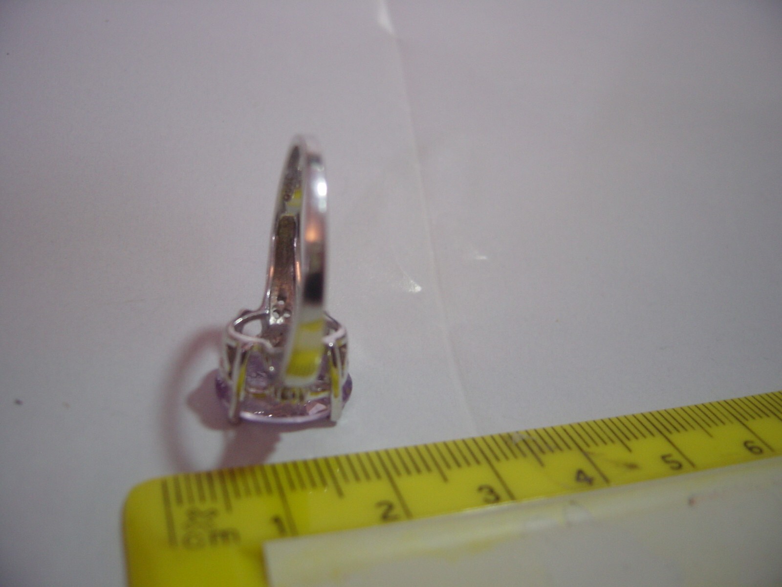 MAGNIFICENT Solid Silver Ring-LARGE VIOLET AMETHY… - image 17