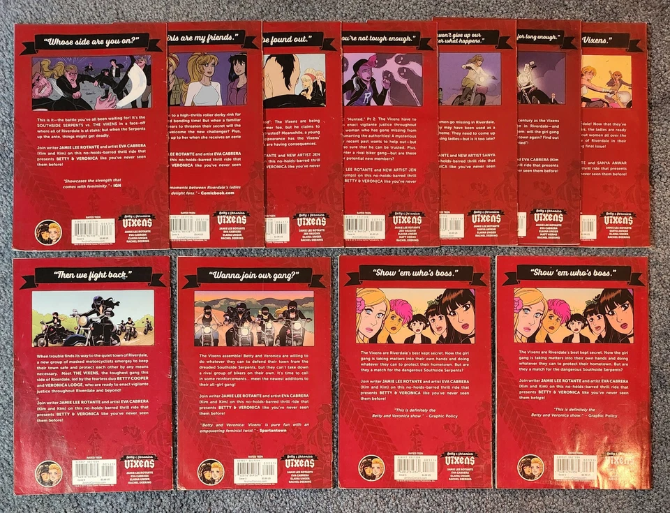 Betty & Veronica Vixens Juego Completo #1 - 10 + 3C Archie Comics 2018 - Bien- Foto 2 de 2