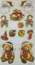 1 - Gebrauchter  Stickerbogen mit   selbstklebenden  Motiven  +++  WEIHNACHTEN 2