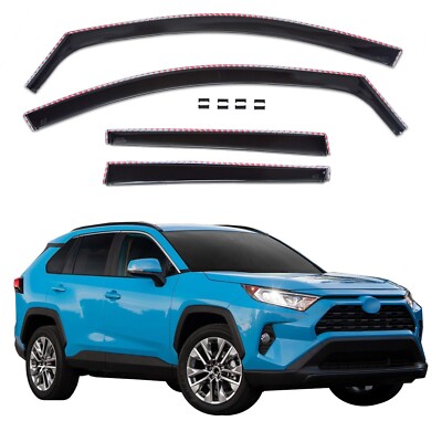 Windabweiser GP Regenabweiser Für Toyota Rav 4 2018-2025 4-Tlg Set Schwarz