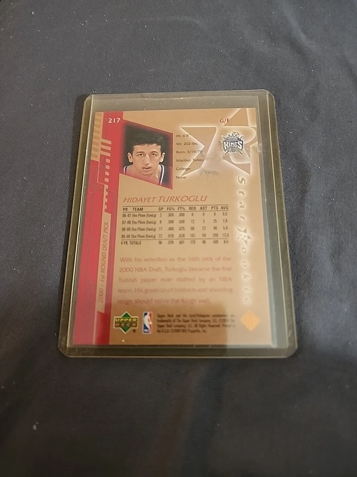 2000-01 HIDAYET HEDO TURKOGLU UPPER DECK ROOKIE RC #217 ORLANDO TURKEY - Image 2 of 4