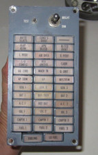 AVIONICS GRIMES MASTER WARNING PANEL DASSAULT FALCON 50 P/N 65-0911-5 COCKPIT