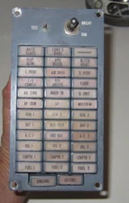 AVIONICS GRIMES MASTER WARNING PANEL DASSAULT FALCON 50 P/N 65-0911-5 COCKPIT