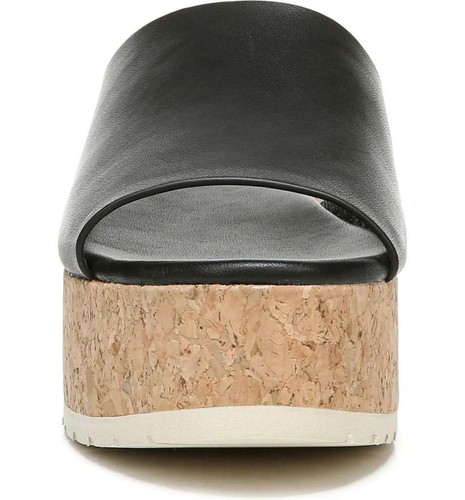 $295 - Vince. James-B Black Leather Cork Platform Sandals Size 9 - Bild 4 von 7