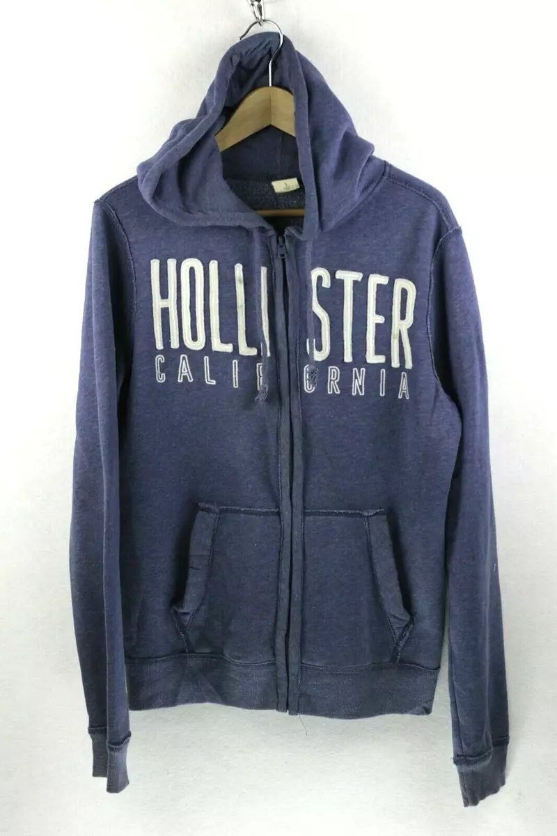 HOLLISTER Hoodie Mens Small Zipper URBAN SURFER SPORT Fleece Hooded Sweater