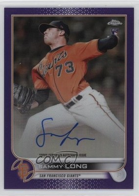 2022 Topps Chrome Rookie Purple Refractor 80/250 Sammy Long #RA-SL Auto RC 3m0
