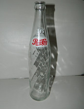 VTG Vintage Pepsi Cola 16 Fl Oz. One Pint Swirl Glass Soda Bottle
