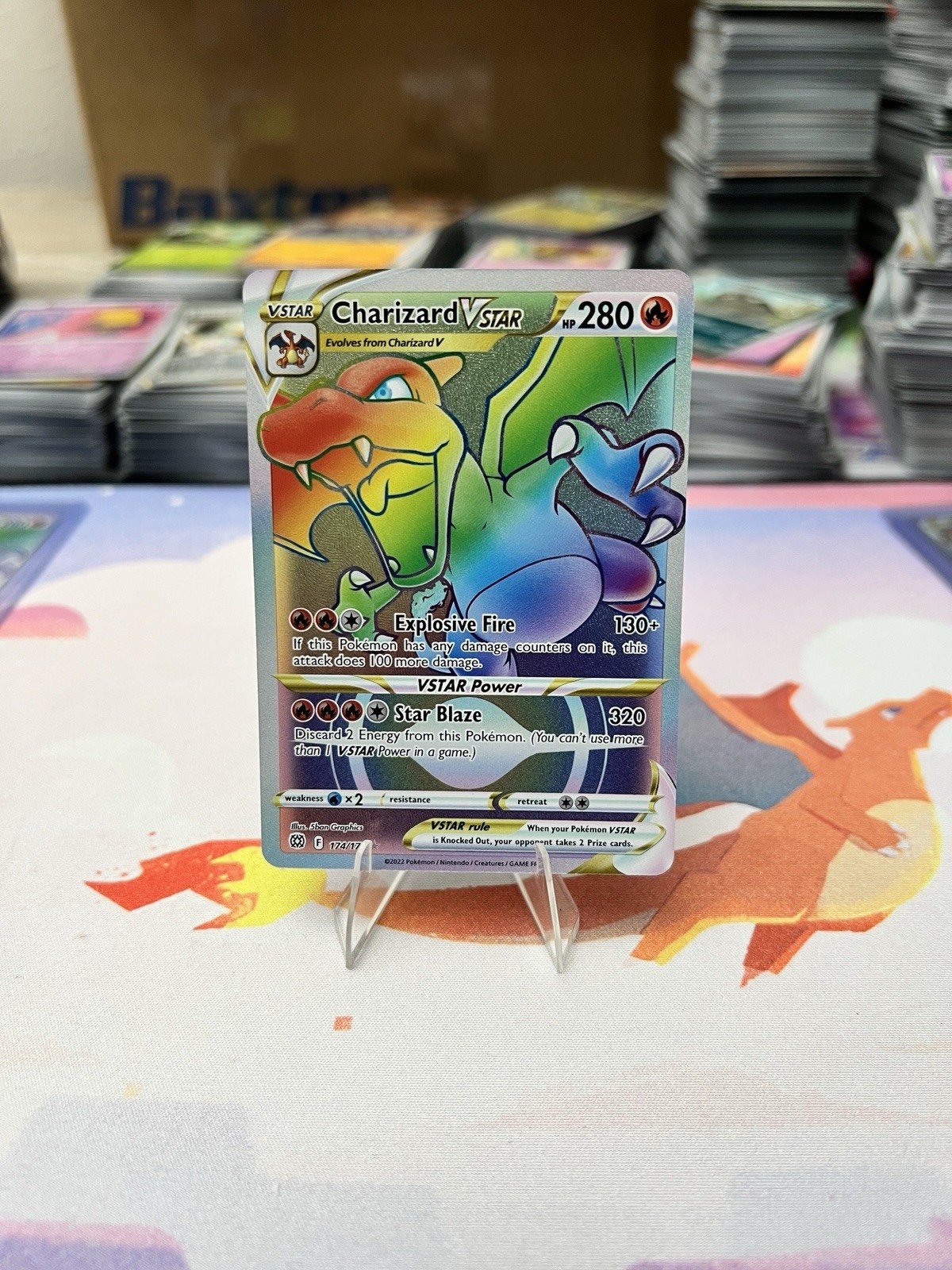 Pokémon TCG Charizard VSTAR Holo Card Brilliant Stars 174/172 Secret Rare NM/M