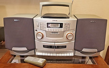 Sony CFD-ZW755 CD Radio Cassette-Corder Dual Tape Stereo w/ Remote and Box