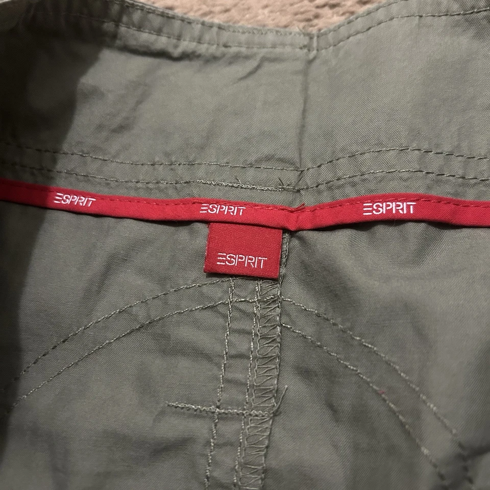 ESPRIT винтажный размер 3/4 (29» талии) армия зеленый одиннадцать карман грузовая юбка Y2K - Изображение 4 из 4