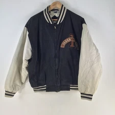 VINTAGE Yarra Trail mens varsity bomber jacket size 100 aus M long sleeve 119639