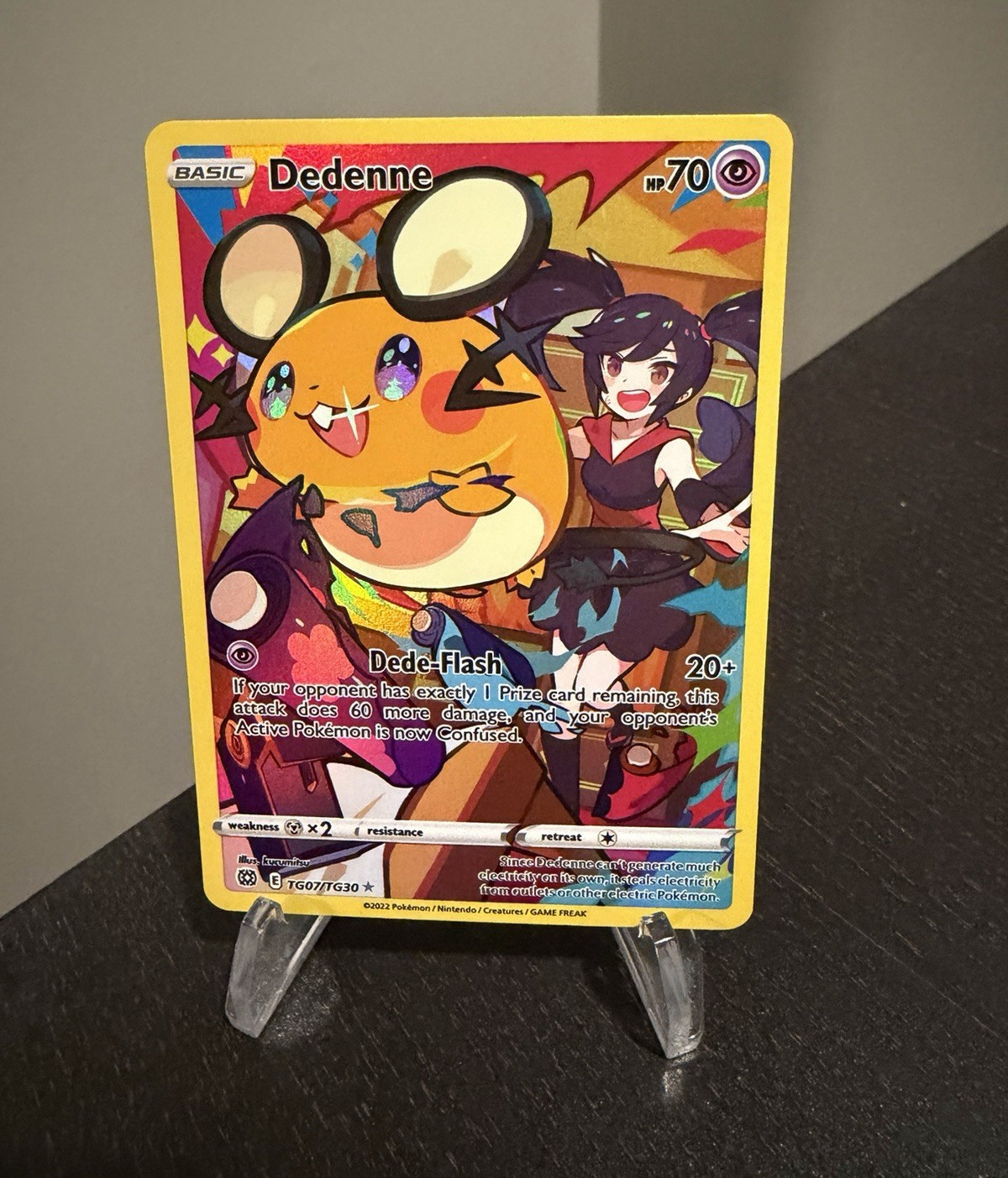 Pokemon TCG Dedenne TG07/TG30 Brilliant Stars TG Full Art Holo
