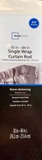 Mainstays 3/4" Diameter Brushed Nickel Single Wrap Curtain Rod, 30"-84   1 