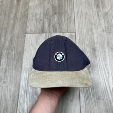Vintage 90S Bmw Lifestyle Hat Cap Blue/Beige Adjustable Strap Made In Usa