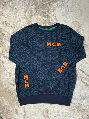 Rare MCM All-Over Monogram Crewneck Sweater 2XL Slim Fit $895
