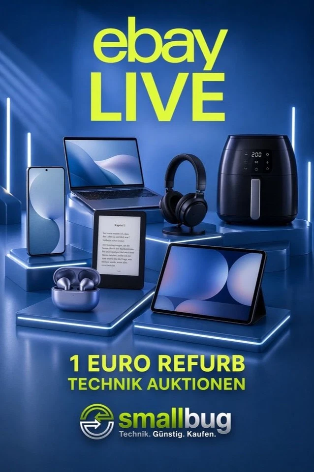 Refurbished Technik Talk m.vielen Auktionen ab 1€ Laptops, Smartphones u.a.