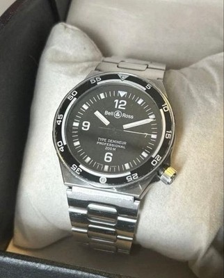 Bell & Ross Type Demineur Professional 200m Quartz Black Dial Mens