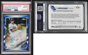 2021 Topps Chrome Sapphire Edition Rookie Shane McClanahan PSA 10 GEM MT Auto RC