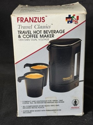 Franzus Travel Hot Beverage & Coffee Maker Dual Voltage 120/240V Vintage NIB
