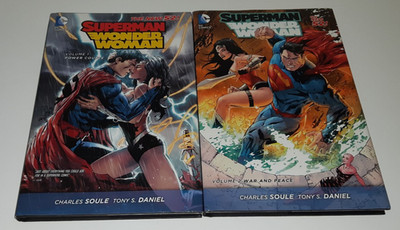 SUPERMAN WONDER WOMAN New 52 Vol 1 & 2 DC COMICS HC POWER COUPLE WAR AND PEACE