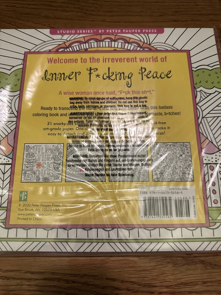 Adult Coloring Books & Notebook Lot • Inner Fcking Peace • Mindfulness • Dahlia - Image 2 of 4