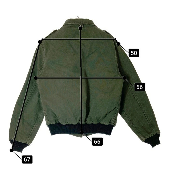 Carhartt JQ264 80 s USA Made A 2 Type Bomber Jacket Moss Green