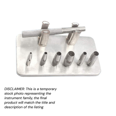 Set of 18 Keyes Dermal Punches, 3.75'' (2-7 mm Removable Tips), Economy