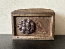 Antique Vintage - Small - Cast Iron - Combination Combo - Trunk Coin Still Bank