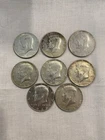 kennedy half dollar 40% silver lot Of 8 Circulated Coins. Free Shipping