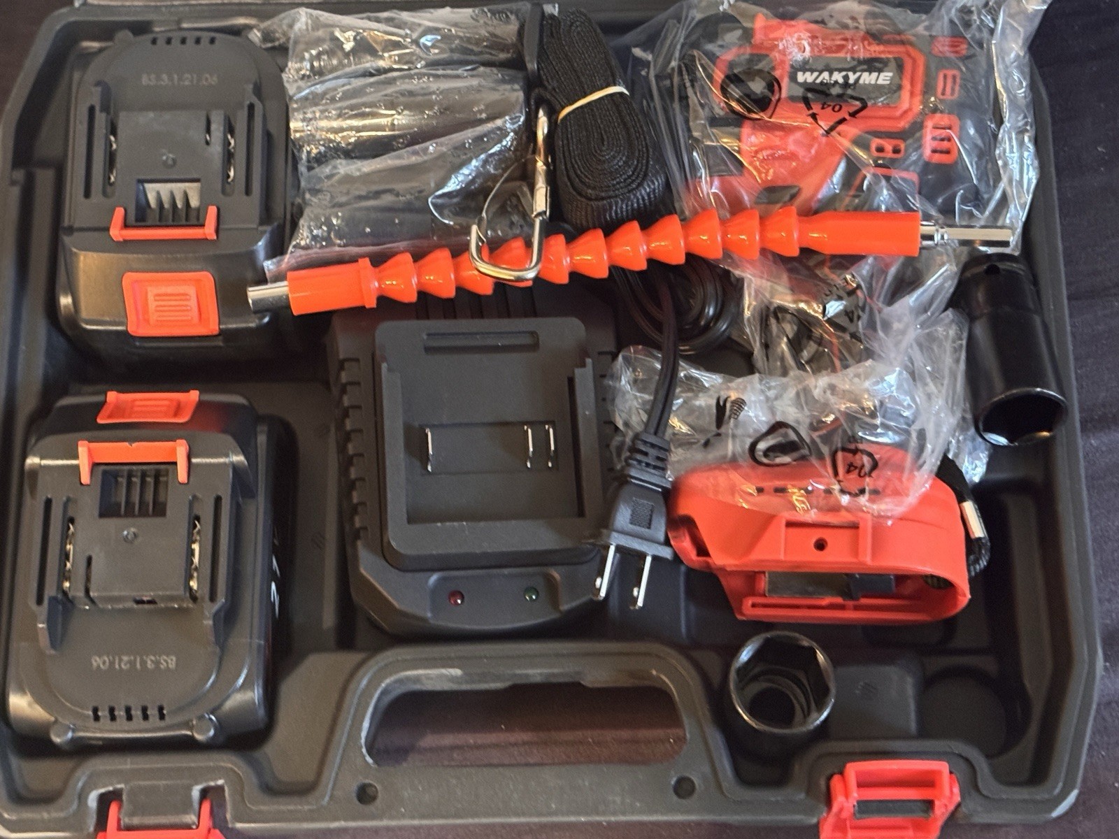 Driver Kit 2 Batteries Charger 7 Sockets Flex Shaft Case