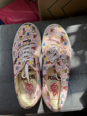 RARE Vans x Peanuts Charlie Brown Snoopy Dance Party Sneakers Pink 7.5 Shoes