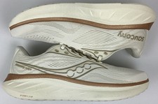 Saucony Women's Ride 18 Cushioned Trail Running Shoes Vanilla White Size 9.5