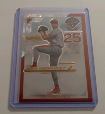 2025 Panini Prospects Edition Seth Hernandez Red Cracked Ice Prizm #39.