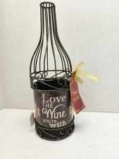 LARGE 15" BOTTLE-SHAPED, HINGED, WINE CORK HOLDER-COLLECTOR, NEW WITH TAGS!