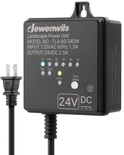 DEWENWILS Low Voltage Landscape Transformer, 60W 120V AC to 24V DC, Weatherproof