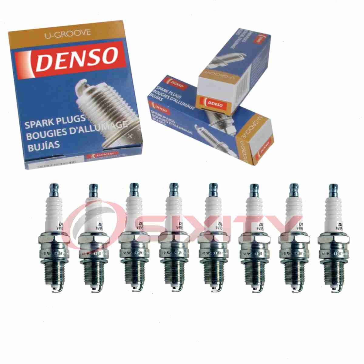 8 pc DENSO 3031 Standard U-Groove Spark Plugs for W16EXR-U JLM9663 JLM9661 be