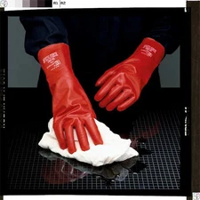 Ansell 15-554 Solvex 15-554 Chemical Resistant Gloves, Pva, 14 In L, 37.5 Mil,