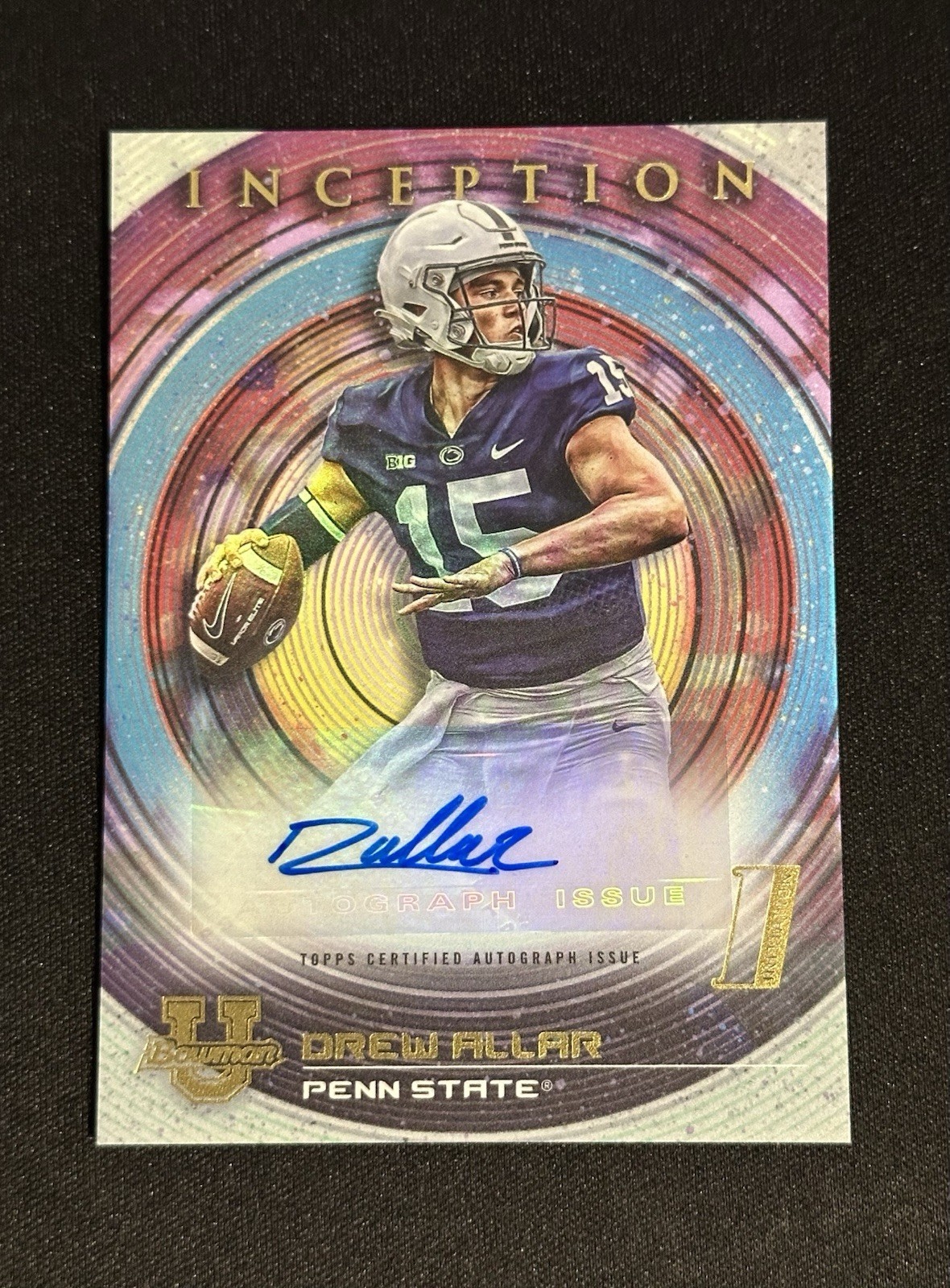 2022 Bowman U Inception Autographs Drew Allar Rookie Auto #BIA-DA Penn State RC